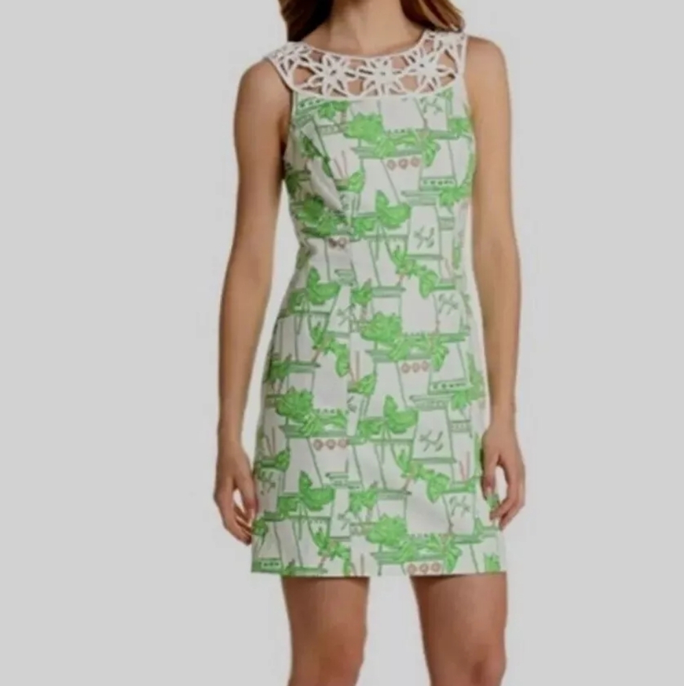 Rare Lilly Pulitzer Mint Julep Lacina Dress Sz 00 Derby